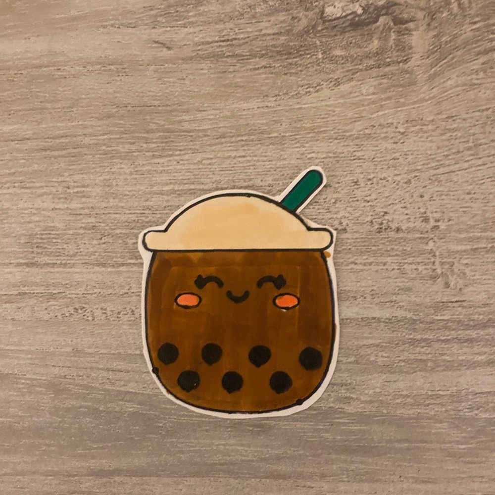 Bernice the boba tea sticker